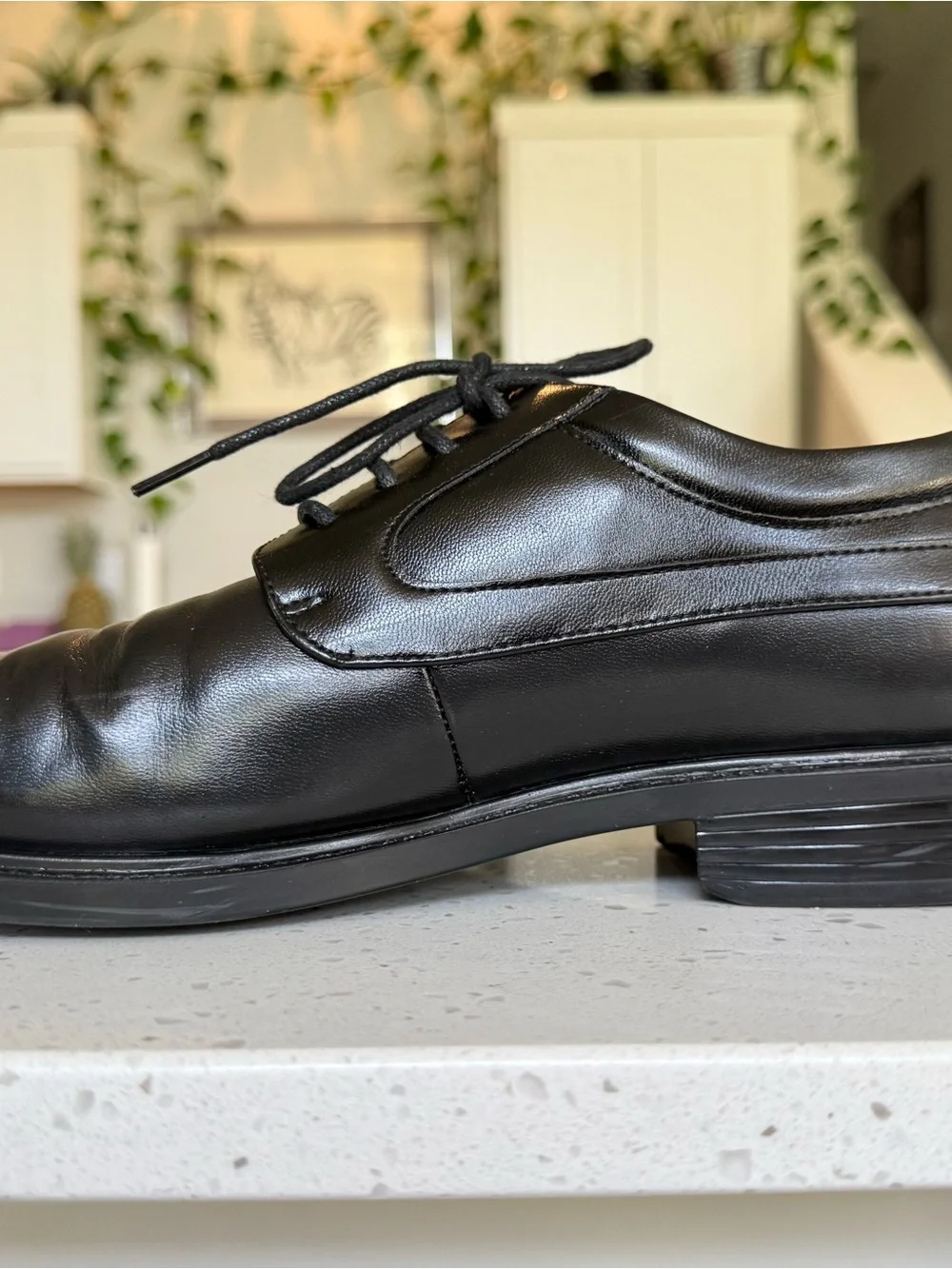 croft & barrow Black Leather Men’s Lace-Up Derby Shoes